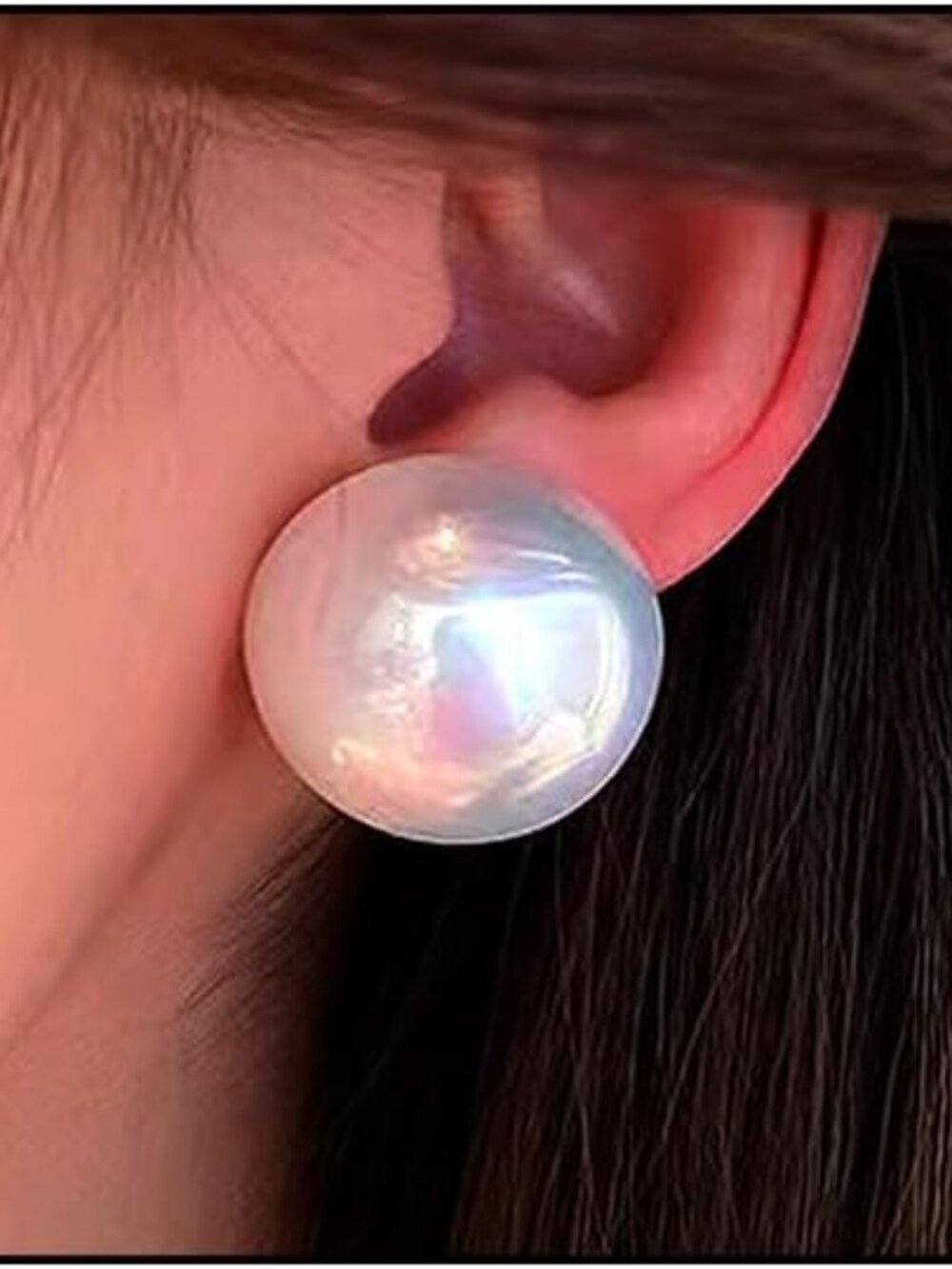 Big Pearl Earrings For Women White Vintage Pearl Stud Earrings For Women Hypoall